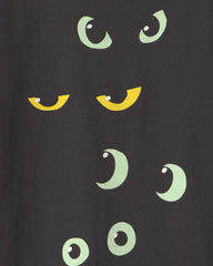 Kids Halloween Eyes Long-Sleeve Graphic Tee - Black