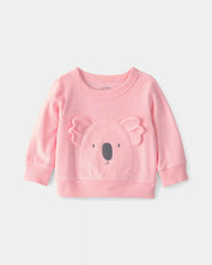 Baby Girl 3-Piece Koala Terry Layering Set - Pink