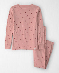 Girls 2-Piece Organic Cotton Pajamas in Apples