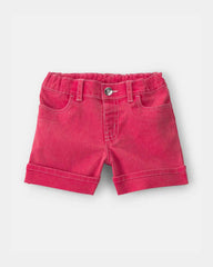 Toddler Girl Stretch Twill Shorts - Red