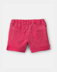 Toddler Girl Stretch Twill Shorts - Red