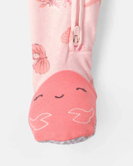 Baby Girl Seashell 100% Cotton Snug Fit 1-Piece Pajama - Pink