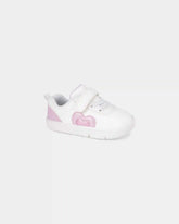 Baby Girl Every Step® First Walker Shimmer Heart Sneakers - White/Pink