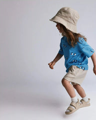 Toddler Boy Long-Line Shorts - Tan