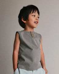Toddler Boy Henley Tank - Grey