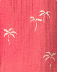 Toddler Girl Palm Tree Gauze Tank Top - Coral
