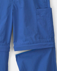 Boys Cargo Utility Zip-Off Pants - Blue