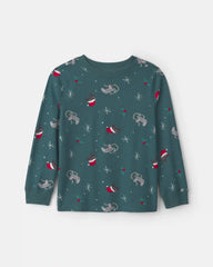 Boys Christmas Gaming Long-Sleeve Tee - Green