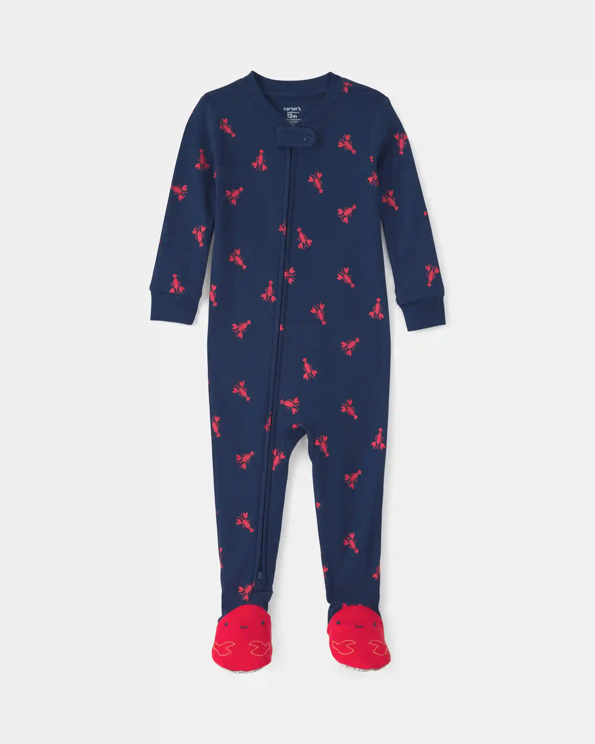 Baby Boy Lobster 100% Cotton Snug Fit 1-Piece Pajama - Blue