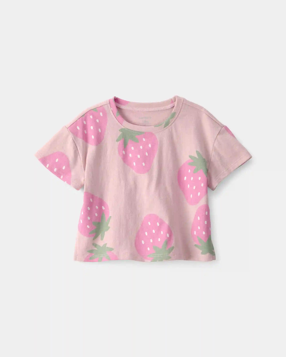 Baby Girl Strawberry Relaxed Top - Pink