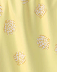 Toddler Girl Shell Swim Dress Coverup - Yellow