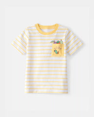 Toddler The Very Hungry Caterpillar™ Striped Pocket Tee - Yellow/White