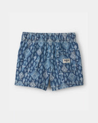 Toddler Boy Fish Denim Chambray Shorts