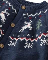 Baby Organic Cotton Fair Isle Sweater Knit Jumpsuit