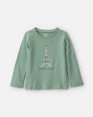 Toddler Girl 'Ma Petite Chérie' Eiffel Tower Long-Sleeve Graphic Tee - Green