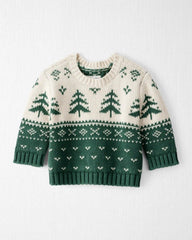 Baby Organic Cotton Fair Isle Sweater Knit Pullover