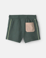 Baby Boy French Terry Shorts - Olive Green