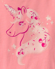 Toddler Girl Unicorn Graphic Tee - Pink