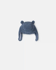 Baby Bear Teddy Fleece Hat & Mitten Set - Blue