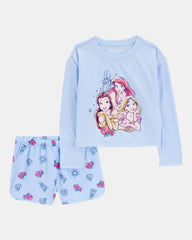 Kid Disney© Princess  Loose-Fit 2-Piece Pajamas - Blue