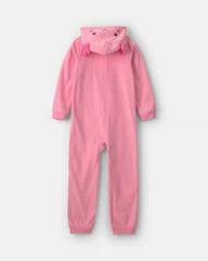 Girls 1-Piece Axolotl Halloween Fleece Pajama Costume - Pink