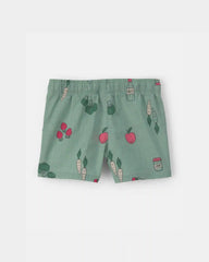 Baby Boy Veggie Fruit Shorts - Green