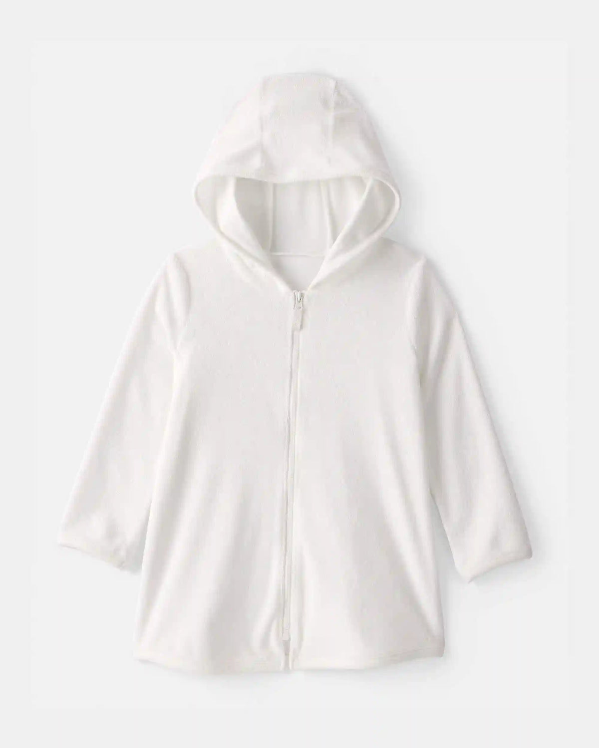 Toddler Girl Terry Cover Up - White