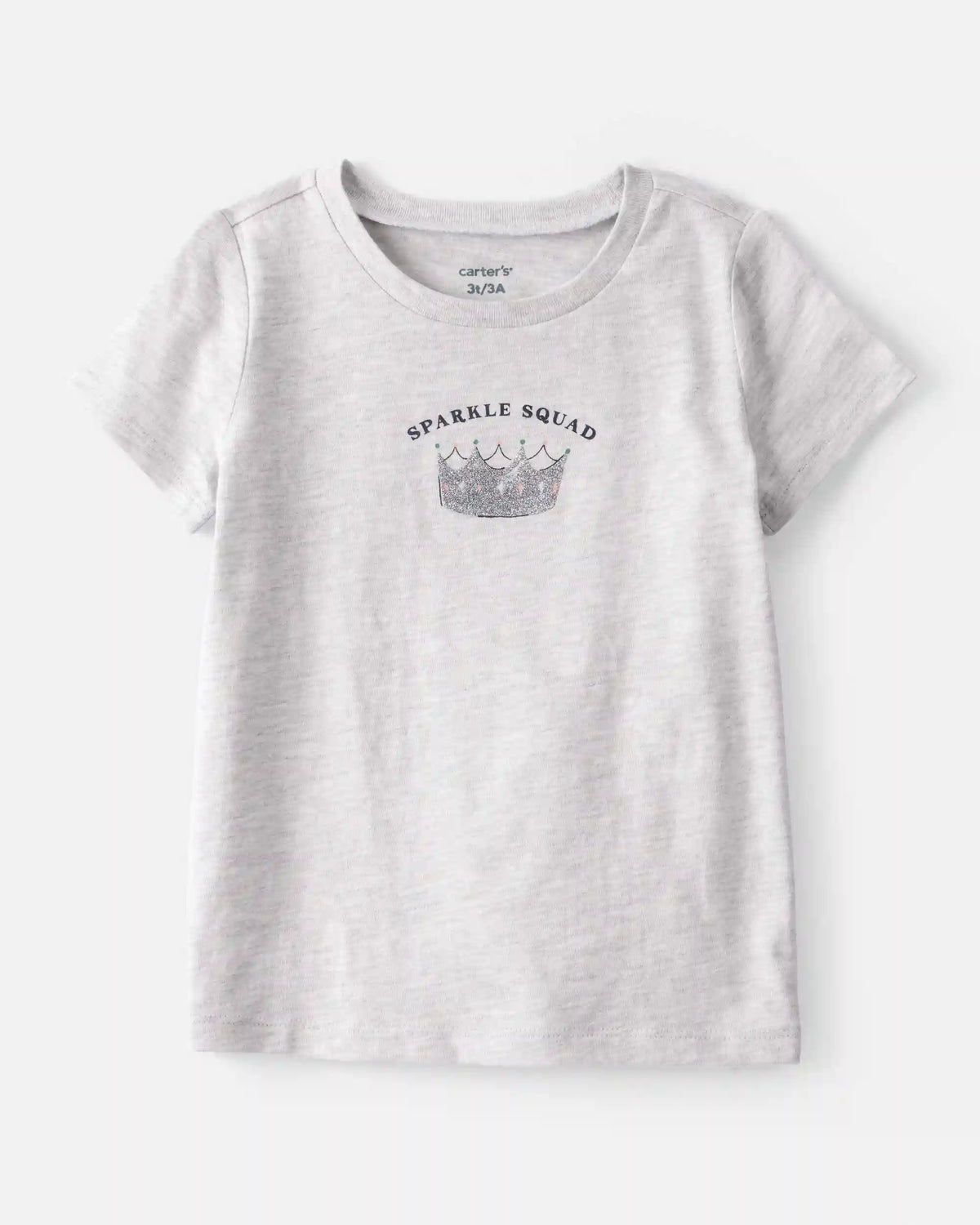 Toddler Girl Sparkle Squad Short-Sleeve Graphic Tee - Grey