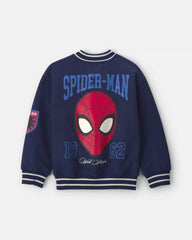 Boys ©Marvel Spider-Man Fleece Varsity Jacket  - Blue