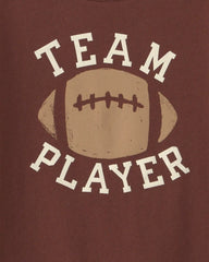Toddler Boy 'Team Player' Football Long-Sleeve Graphic Tee - Brown