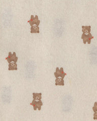 Baby 4-Pack Bear Receiving Blankets - Brown/Ivory