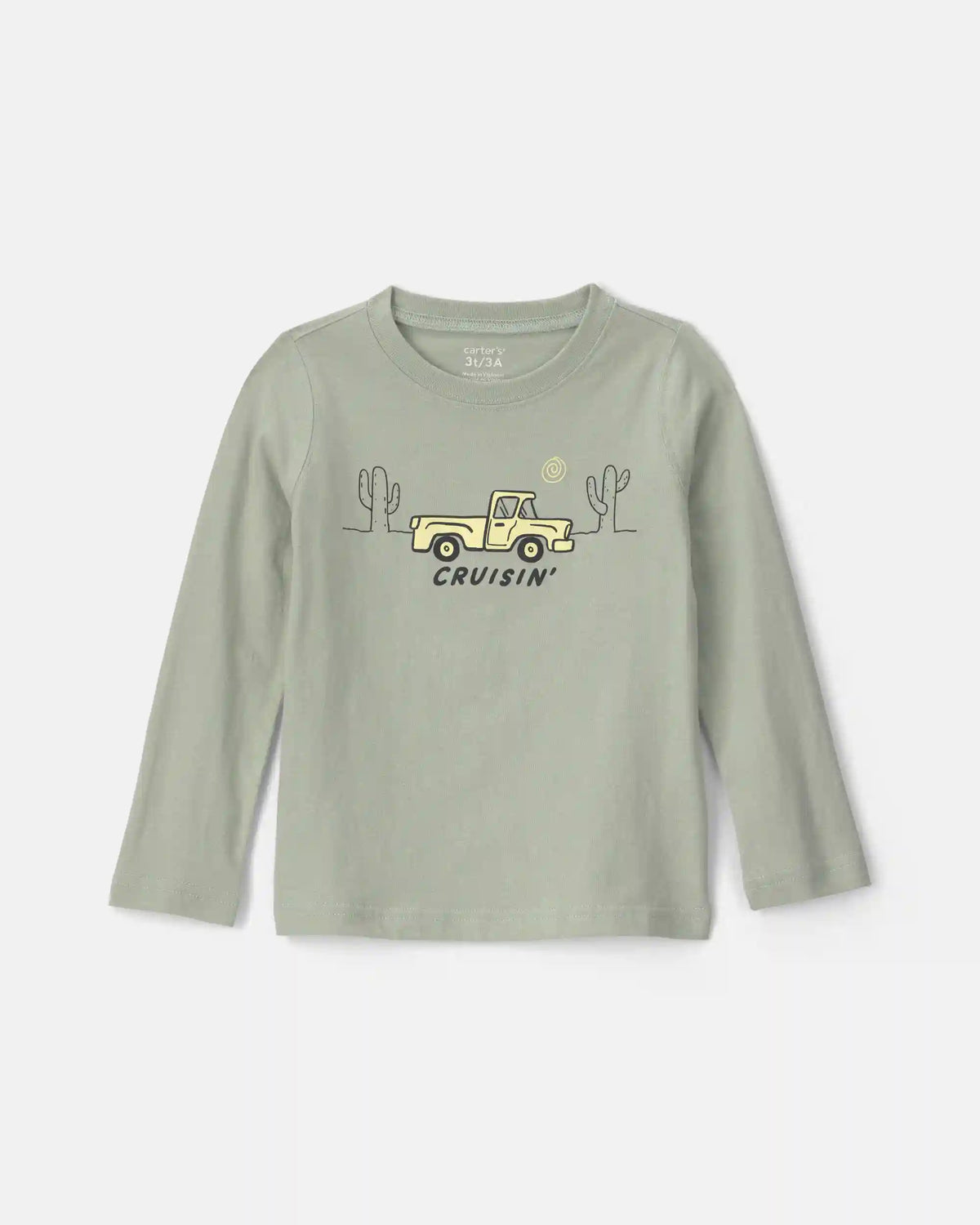 Toddler Boy 'Cruisin' Truck Long-Sleeve Graphic Tee - Green