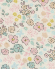 Baby Girl Floral Cardigan Dress Set - Cream
