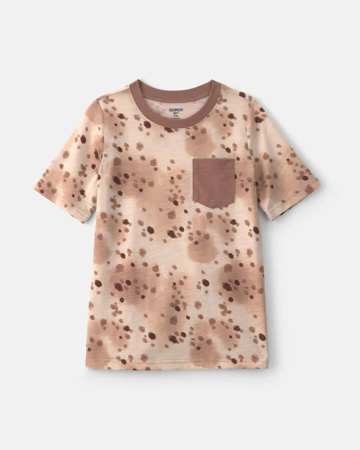 Boys Animal Print T-Shirt - Brown/Cream