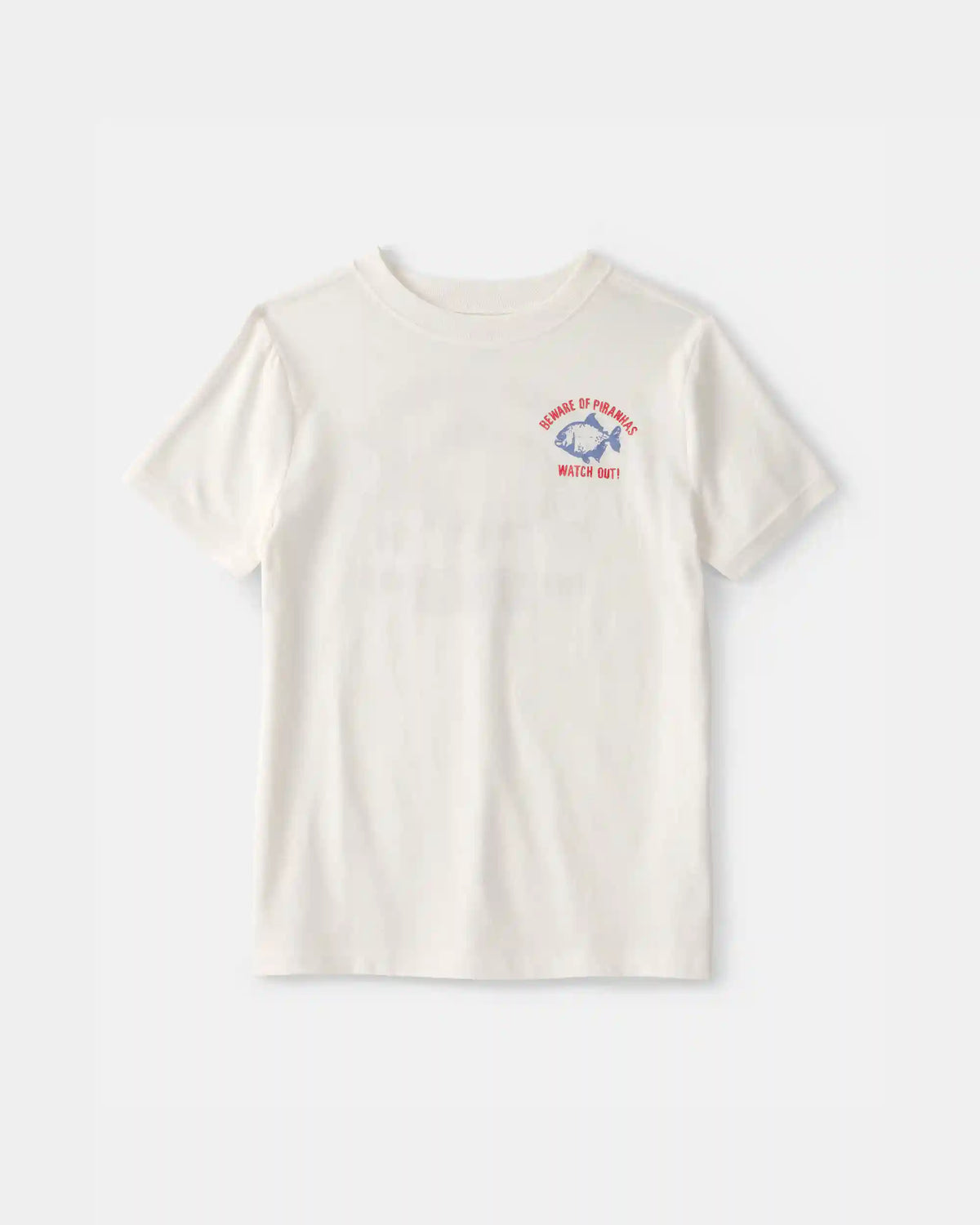 Boys Piranha Graphic Tee - Ivory
