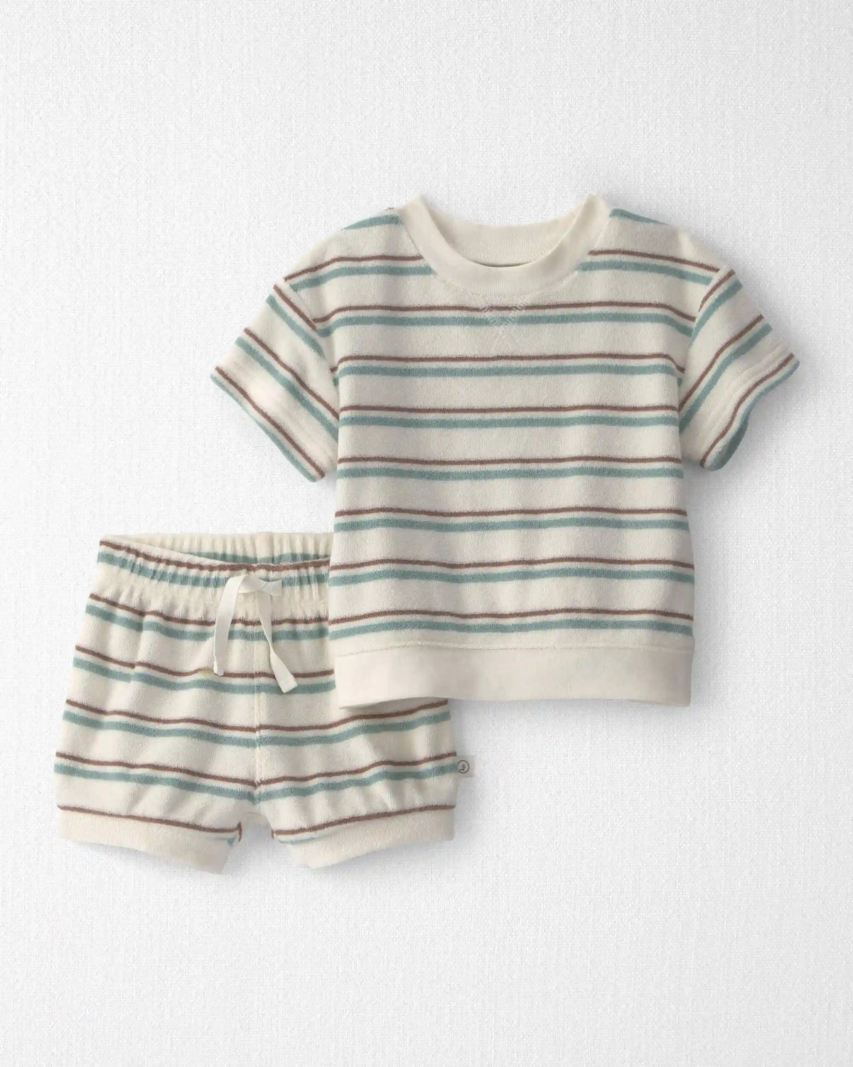 Baby 2-Piece Terry Top & Short Set Made with Organic Cotton in Stripes
