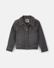 Toddler Girl Denim Jacket - Charcoal Wash
