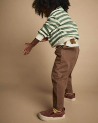 Toddler Boy Playground Pants in Gingham - Brown