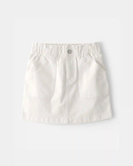 Girls Utility Skirt  - White