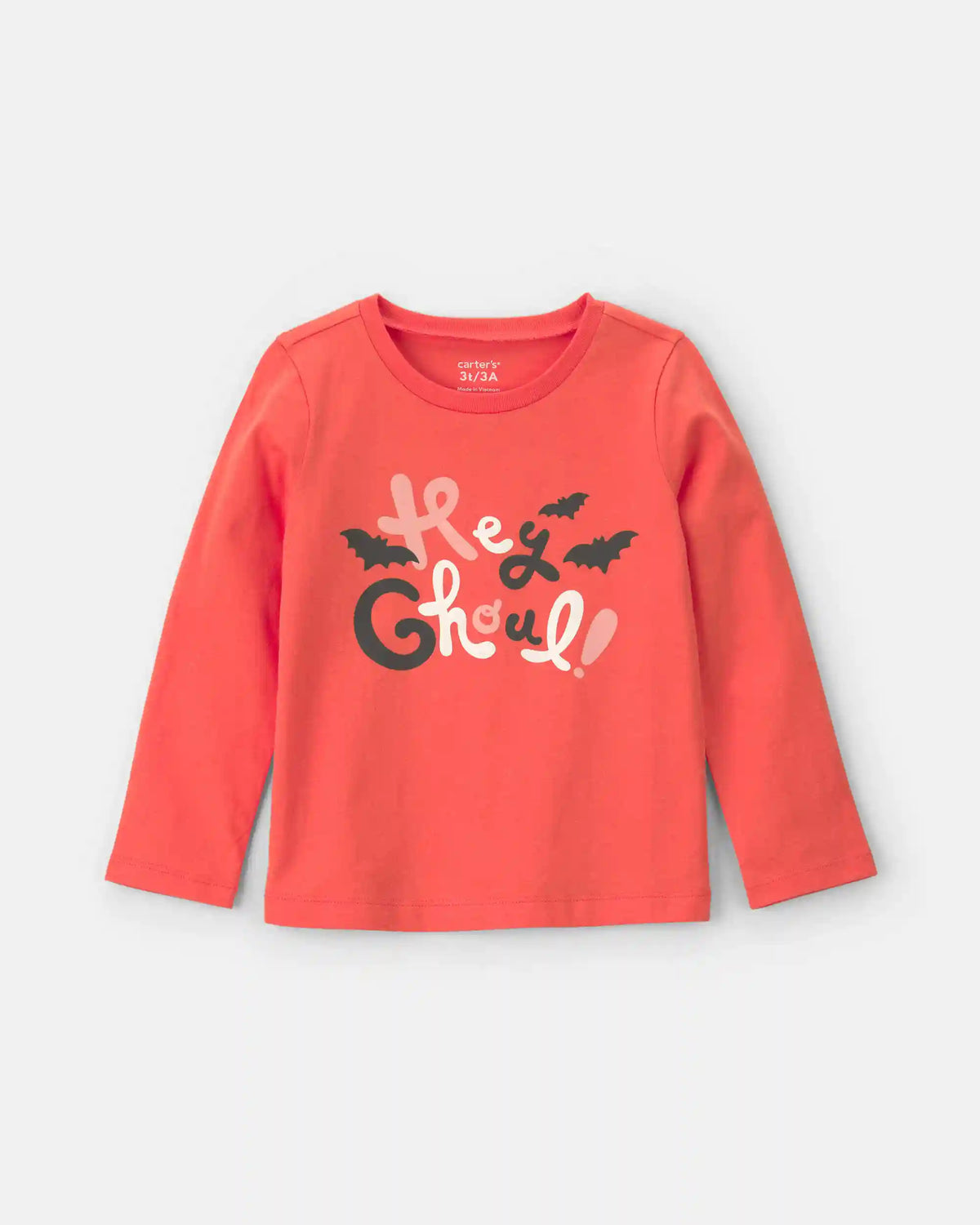Toddler Girl 'Hey Ghoul' Halloween Long-Sleeve Graphic Tee - Orange