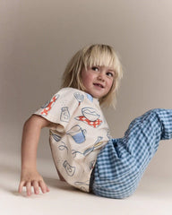 Toddler Dolman Tee in Baking Print - Cream
