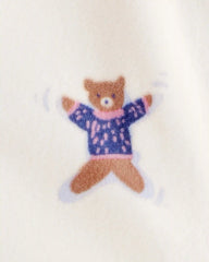 Toddler Girl Snow Animals DreamPlush Snug Fit Long-Sleeve 1-Piece Pajamas - Ivory