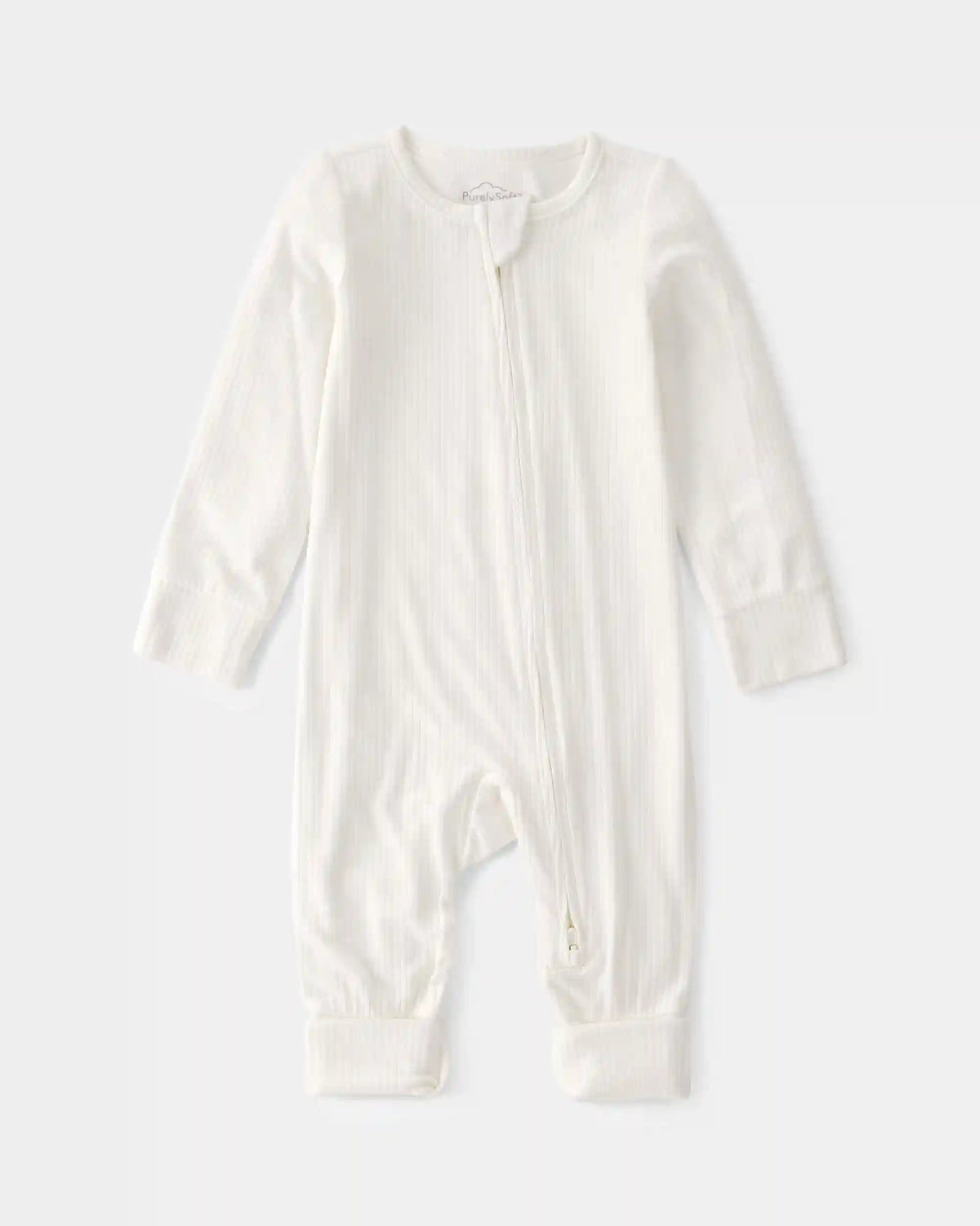 Baby 2-Way Zip PurelySoft Sleep & Play Pajama - Cream