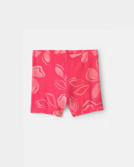 Baby Girl Floral Bike Shorts - Coral