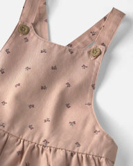 Toddler Girl Organic Cotton Twill Wide Leg Overalls