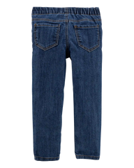 Girls Medium Wash Pull-On Skinny-Leg Jegging