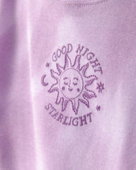 Girls Space Constellation Tie-Dye 100% Cotton Snug Fit 4-Piece Pajama Set - Purple