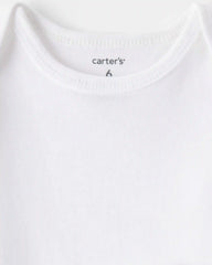 Baby 10-Pack Short Sleeve Cotton Bodysuits - White