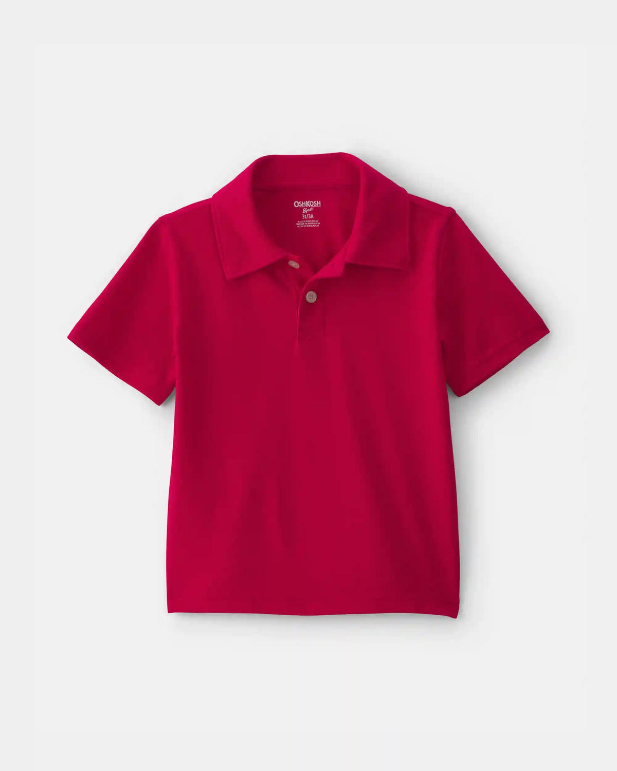 Toddler Boy Uniform Piqué Polo Shirt - Red