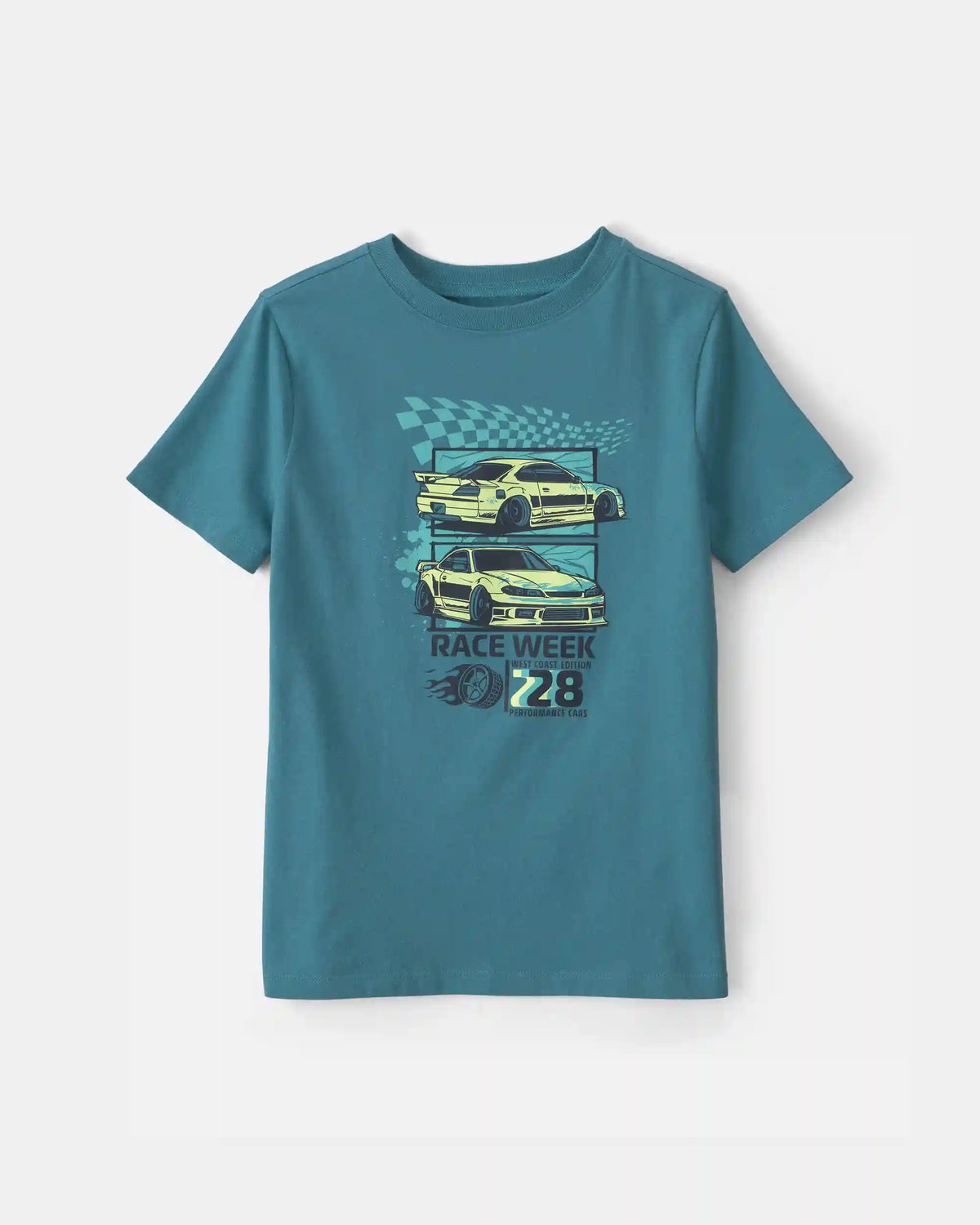 Boys Race Car Graphic Tee - Blue